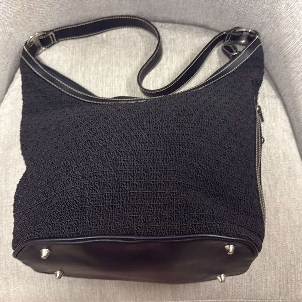 Black Weave Women's Shoulder Bag